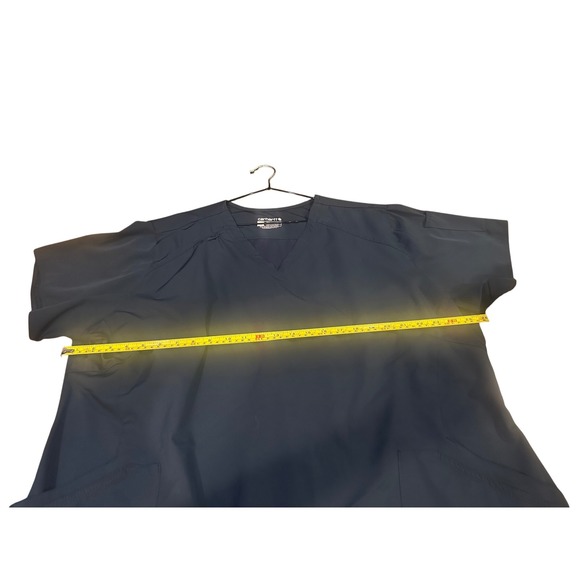 Carhartt Liberty Navy Blue V-Neck Scrub Top Modern Fit 3XL Medical Nursing - Picture 5 of 8